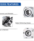 Close-up of Heavy Duty Front Wheel Hub And Bearing Assembly For Nissan Murano Quest 2003 To 2009 highlighting features and grease design.