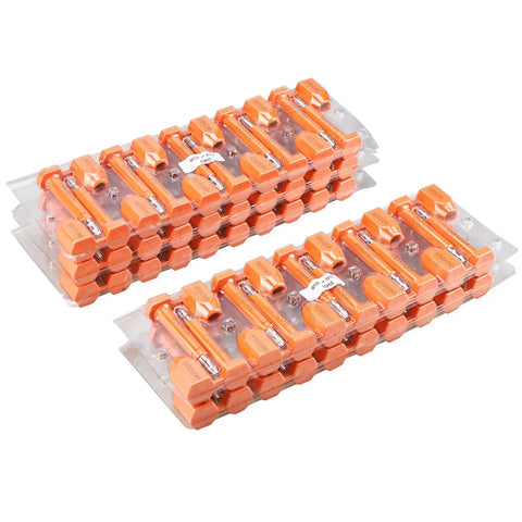 Rock Solid Shipping Container Bolt Seals 100 Pack Orange Steel Core Locks grouped for cargo security with progressive numbering.
