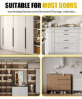 Wardrobes, kitchen cabinets, bookcases, and storage cabinets with Gold Double Roller Cabinet Latch Set With Spring Loaded Door Catch.