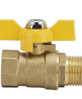 Heavy Duty Brass G1/2 Male Thread Ball Valve To Gas Shut Off Control Locks Tight and handles tough plumbing jobs without skip.