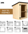 Outdoor Library Box For Book Exchange Rustic Wood Cabinet Sized 16x14x22 Inches instructions and diagram.
