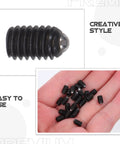 Big Time Stainless Steel Ball Plunger Set M4X6MM Spring Loaded Positioning Screws on hand with hex drive and slotted head.