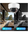 Badass 8MP 4K Outdoor POE Dome IP Security Camera Featuring AI Human Face Detection Line Crossing Intrusion Alerts And Rock Solid 30 To 50M IR Night Vision With HDR For Serious Home Base Surveillance Setup Boss Level Clarity with day and night vision comparison