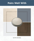 10-Pack Satin Nickel Cabinet Knobs Set One And One Eighth Inch Round With Simple Double Ring For Cabinets Dressers Drawers