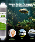 Premium Color Changing Mixed Bed Ion Exchange Resin Deionization Cartridge Lowers Tds Hella Blazing Fast Freshwater Aquarium Filtration Media Two Pack Slick Setup in aquarium environment.