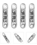 Slick Gliding Heavy Duty Nylon Roller Wheels With Double Bearings For Sliding Patio Doors And Windows Silent Operation Replacement Pulleys, silver wheels with dual bearings.