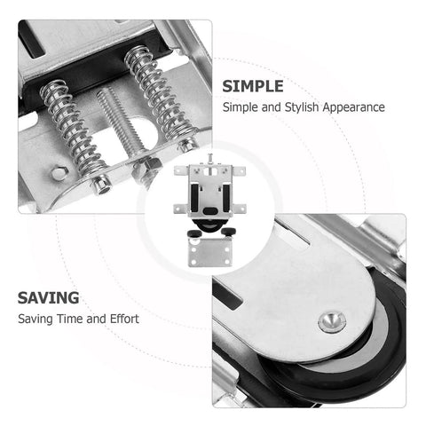 Heavy Duty Metal Sliding Door Roller With Double Bearing Reinforced Axles, showcasing dual springs and smooth pulley wheel.