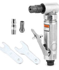 Heavy Duty 25000rpm Pneumatic Angle Die Grinder Kickass Air Powered Polisher with accessories for metal wood rubber finishing.