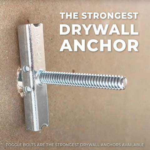 100 Pack Heavy Duty Quick Toggle Anchors With Bolts Set For Drywall Metal Studs And Concrete Block Holds 260 Plus Lbs Per Set