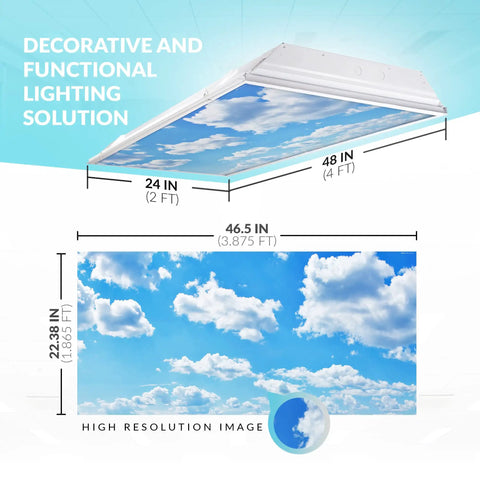 Fluorescent Light Covers For 2x4 Ceiling Panels Backlit Film Insert To Soften The Glow And Cut Eye Strain In Classrooms And Shared Spaces
