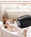 Three Piece Shower Knob Handle Replacement Compatible With Pfister Verve Taps, matte black finish, stylish bathroom decor enhancement.