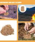 Natural Jute Fire Starter Set For Camping And Outdoors 6 Piece Rapid Ignition Eco Friendly Fire Starters with jute fiber