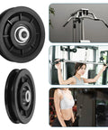 Heavy Duty 3.5 Inch Universal Nylon Bearing Pulley Wheel Replacement For Cable Winches And Home Gyms Badass Fitness Hardware Upgrade With Quiet Sealed Bearings 8 Pack on gym equipment