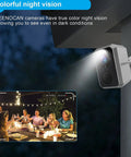 3MP 2K Solar Security Camera Wireless Outdoor No-Hassle Rechargeable Battery Powered WiFi Surveillance with Spotlight Siren
