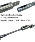 Big Bertha Breacher Stubby Super Leverage Breaker Bar One Half Inch ID And One Inch ID Wrench Extender Set, close-up view