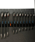 Widget Wrench Organizer Pro Series 4.0 Magnetic Wrench Holders For Tool Drawer Modular Organizer System with 12 wrenches displayed