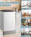 Fully Automatic Portable Washing Machine With Built In Drain Pump And Hands Free Spin Cycle in compact setting for dorms and RVs.