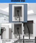 Type 3R Enclosure Cover Single Gang Vertical Outdoor Electrical Box Cover Weatherproof Clear Two Pack installation steps with power cord.