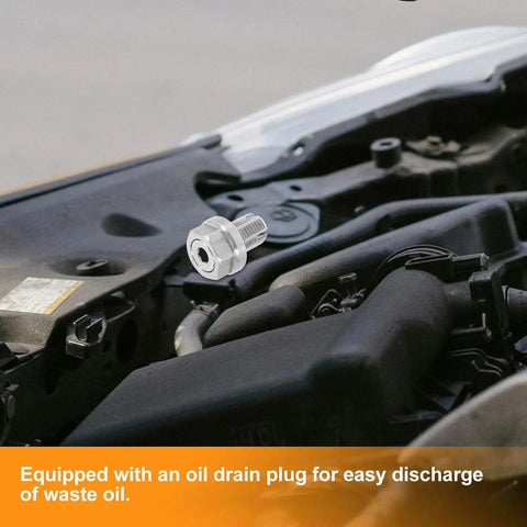 Super Cool Self Tapping Oil Drain Bolt Replacement Kit With Rubber Washer Stainless Steel Size 12.1x1.25 For Auto Repair And Reliable Sealing That Gets The Job Done Right. stainless steel oil drain plug in engine bay