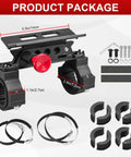 Built Different Quick Swap Roll Bar Fire Extinguisher Mount Bracket Kit For Utv Atv Jeep Wrangler Ford Bronco Polaris RZR Pioneer Can Am Maverick With One To Two Inch Tube Cage product package with clamps and fasteners