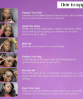 Steps to apply Lace Melting Spray For Wigs With Extra Hold No Residue Bond Adhesive Ashy Lace Eliminator with images