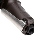 Close-up of Pneumatic Air Angle Grinder 110 Millimeter with secure safety shield and padded grip designed for durable performance in metal work.