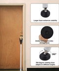 Two Pack Adjustable Heavy Duty Door Security Bars Rock Solid Sliding Glass Door Barricade Jammer with grippy base for stable use.
