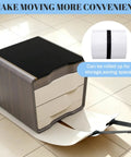 Heavy Duty Appliance Sliders With Pull Strap Moving Kit For Hardwood Floors Non Scratch Glide Pads under a moving drawer chest on tile.