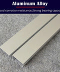 Top view of Aluminum Alloy Cable Cover for Stainless Steel Pro Grade Floor Cable Cover Kit Self Adhesive 72 Inch Long 3.9 Inch Wide 2 Inch High 4 Pack