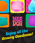 Colorful NeeDoh sensory squishies in various shapes, part of the Squishmas Advent Calendar With 24 Days Of Hype NeeDoh Sensory Squishies.