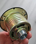 Concealed Pendent Fire Sprinkler Head With Cover Plate Dn15 Half Inch K80 showing brass build, low profile design, hand-held view.