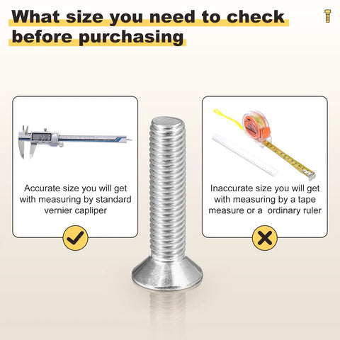 Badass Cross Recessed Oval Head Machine Screws Size 10 24 Two Inch Length 304 Stainless Steel Fasteners shown with measuring tools.