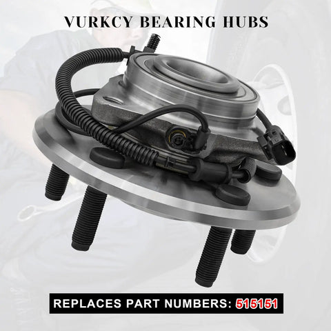 Front Wheel Bearing Hub Assembly For Ram 1500 Classic 2019 2022 515151 with ABS wire and 5 lug 3 bolt flange detail.