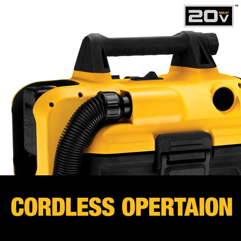 Cordless Wet Dry Vacuum Cleaner 2 Gallon Shop Vac With HEPA Filter lightweight portable vacuum with handle and hose