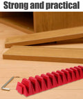 Red plastic Modular Wrench Organizer Tray For Quick Access Grab And Go Tool Holder on workbench, holds 12 wrenches.