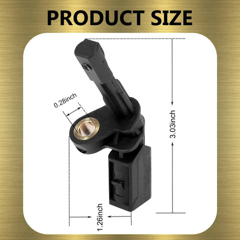 Left Rear ABS Wheel Speed Sensor Replacement For Audi Passat 2010 And VW GTI R32 Rabbit 2006 2009 2011 Black size diagram