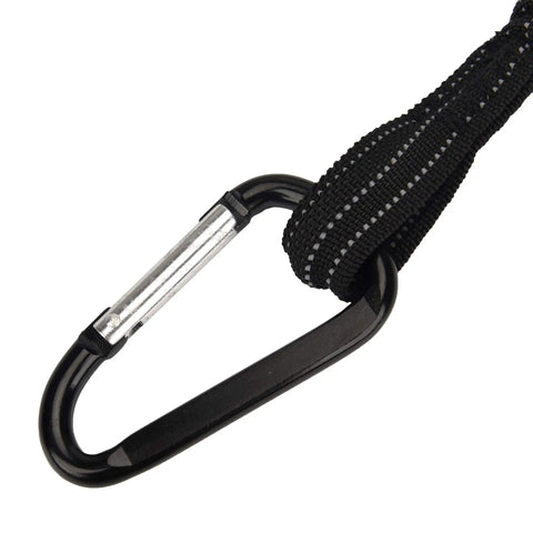 Close-up of Heavy Duty Tool Lanyards 20 Pack Safety Leashes with bungee cord and aluminum carabiner
