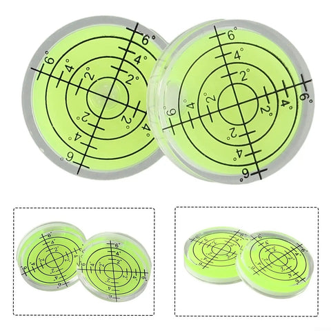 Two acrylic bubble levels for precision measuring and layout tasks, featuring visible markings for accurate readings.