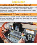 Knockout Heavy Duty Replacement Joystick Controller For Jlg Articulating Boom Lifts Built Tough With Dead Reliable Precision And Super Smooth Handling Fits 450aj 600aj 740aj application compatibility chart.