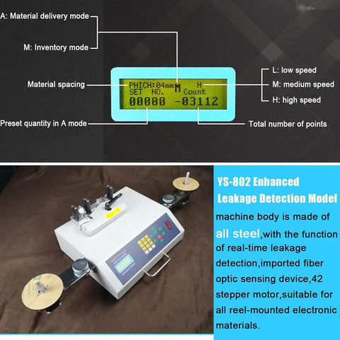 Pro Grade SMT SMD Component Counter With 50W Power And Multi Level Speed Regulation For Precision Parts Processing Fast Frequency Counter With Photoelectric Detection And Fiber Optic Leak Sensor For Accurate Batch Counting, LCD display