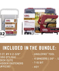 AnglePro Hidden Fastening Deck Kit With Screws For Composite Boards Features Heavy Duty Installation Hardware and adjustable clips included in bundle.