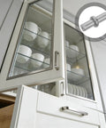 Heavy Duty Stainless Steel Spring Hinge Pins For Cabinet Doors And Wardrobe Drawers Guarantee A Snug Fit To Ditch The Wobble While Pairing Effortlessly With Anti Slam Dampers For Smooth Operation Daily on a glass door cabinet.