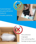 Heavy Duty Self Expanding Foam Packing Bags 18 X 22 Inches shown providing cushioning in a box for safe transport.