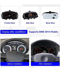12.3 Inch LCD Dashboard Instrument Panel Replacement For VW Skoda Fabia 2008 2014 Digital Cluster Smart Gauges Speedometer With Built In Circuitry For Stable Idle Performance And Smooth Acceleration Plug And Play Upgrade, front and side view