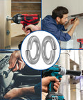 Collage showing uses of 100 Pcs Stainless Steel Spring Lock Washers Size Eight By Thirty Two for DIY and workshop projects