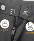 Top Shelf Sewing Hooks And Eyes Replacement Kit For Garments, Durable Metal Clothing Clasps for coats and trousers.