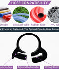 146 Piece Nylon Hose Clamp Set With Double Grip Ratcheting Clamps In 10 Sizes Ranging From 6.1 To 26.1 Mm In A Sturdy Plastic Storage Box POM Material Perfect Assortment Kit For Automotive And Household Tubing Sealing hose compatibility details with clamp example.
