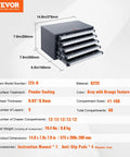 Five Drawer Drill Bit Dispenser Cabinet With Sixty Compartments For Jobber Length Bits 1 To 60 Clear Labeled Organizer For Quick Access And Neat Workshop Black Drill Bit Storage Cabinet dimensions and specifications.
