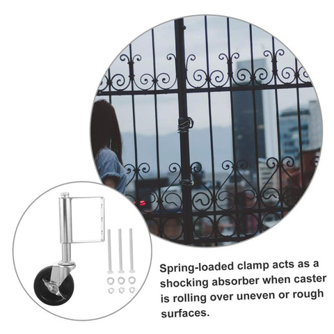 Premium Spring Loaded Gate Caster Wheel That Slides Smooth And Takes Care Of Heavy Doors Up To Seventy Five Kilograms Like It Is Nothing with shock absorber feature.
