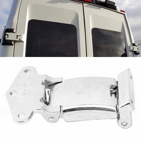 Heavy Duty Upper Rear Door Hinge Replacement Pair For Daily Trucks 2014 Plus, steel alloy door hinge close-up view.